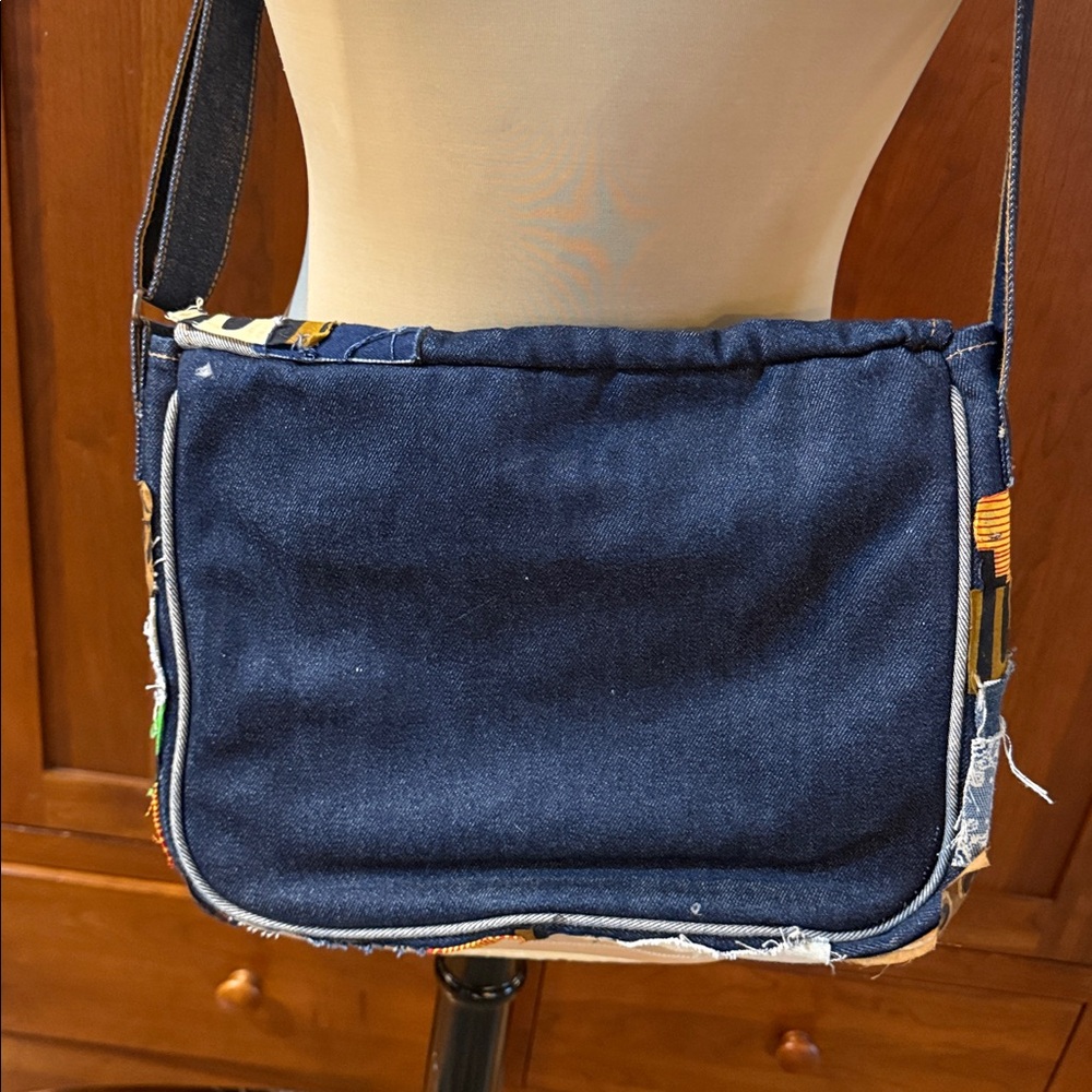 Upcycled Denim Patchwork Crossbody - image 4